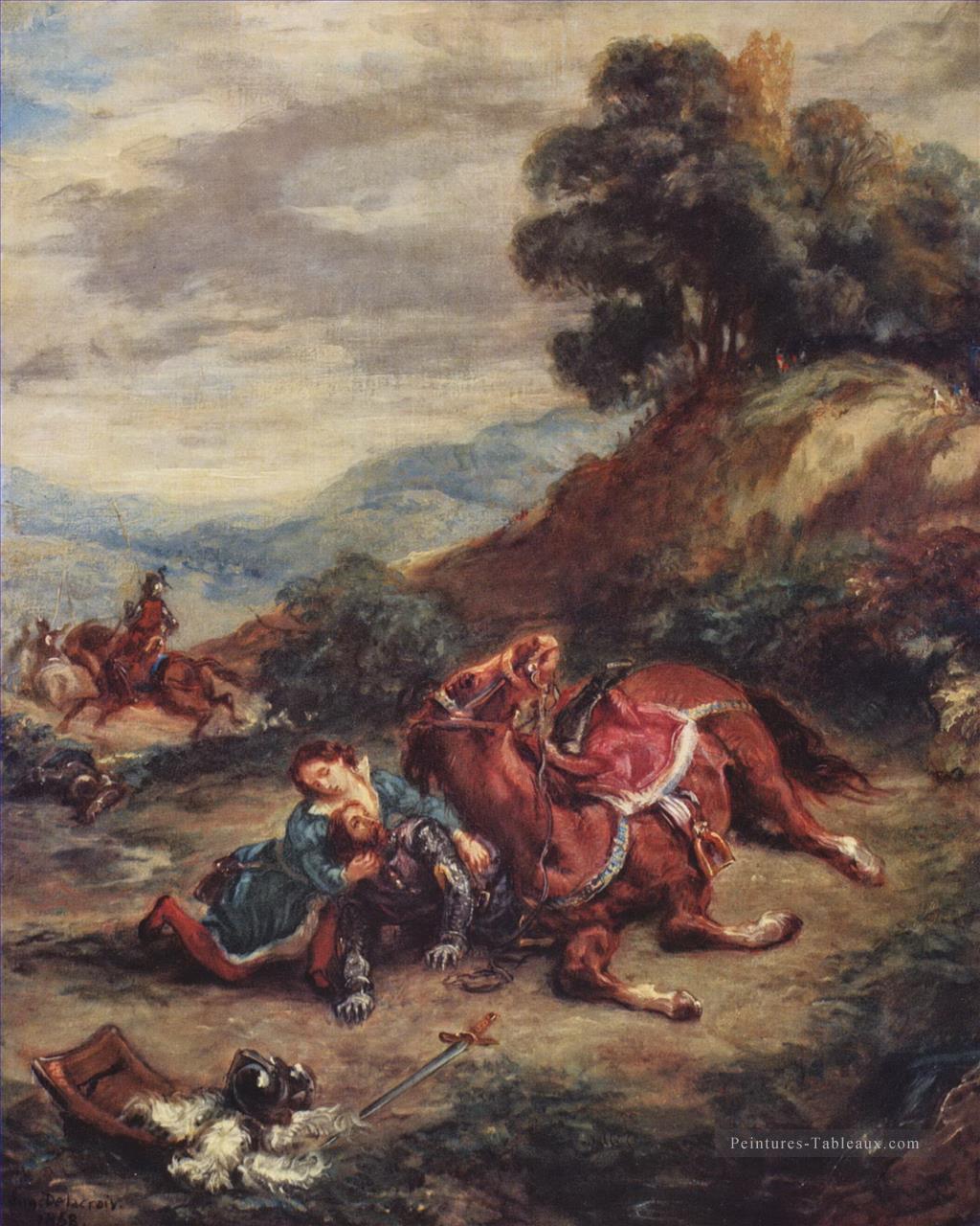 la mort de laras 1858 Eugène Delacroix Peintures à l'huile